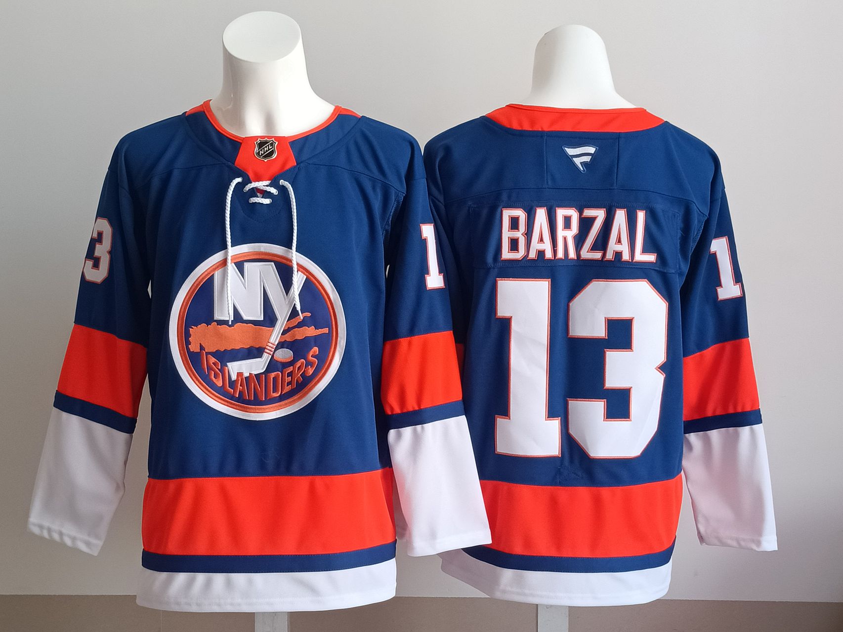 Men NEW York Islanders #13 Barzal Blue 2025 NHL Jersey style 001